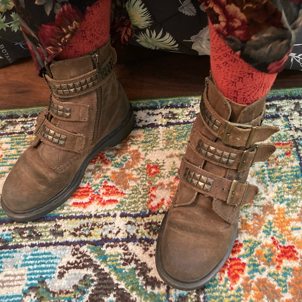 Dr. Martens Brown Hayley Studded Boots
